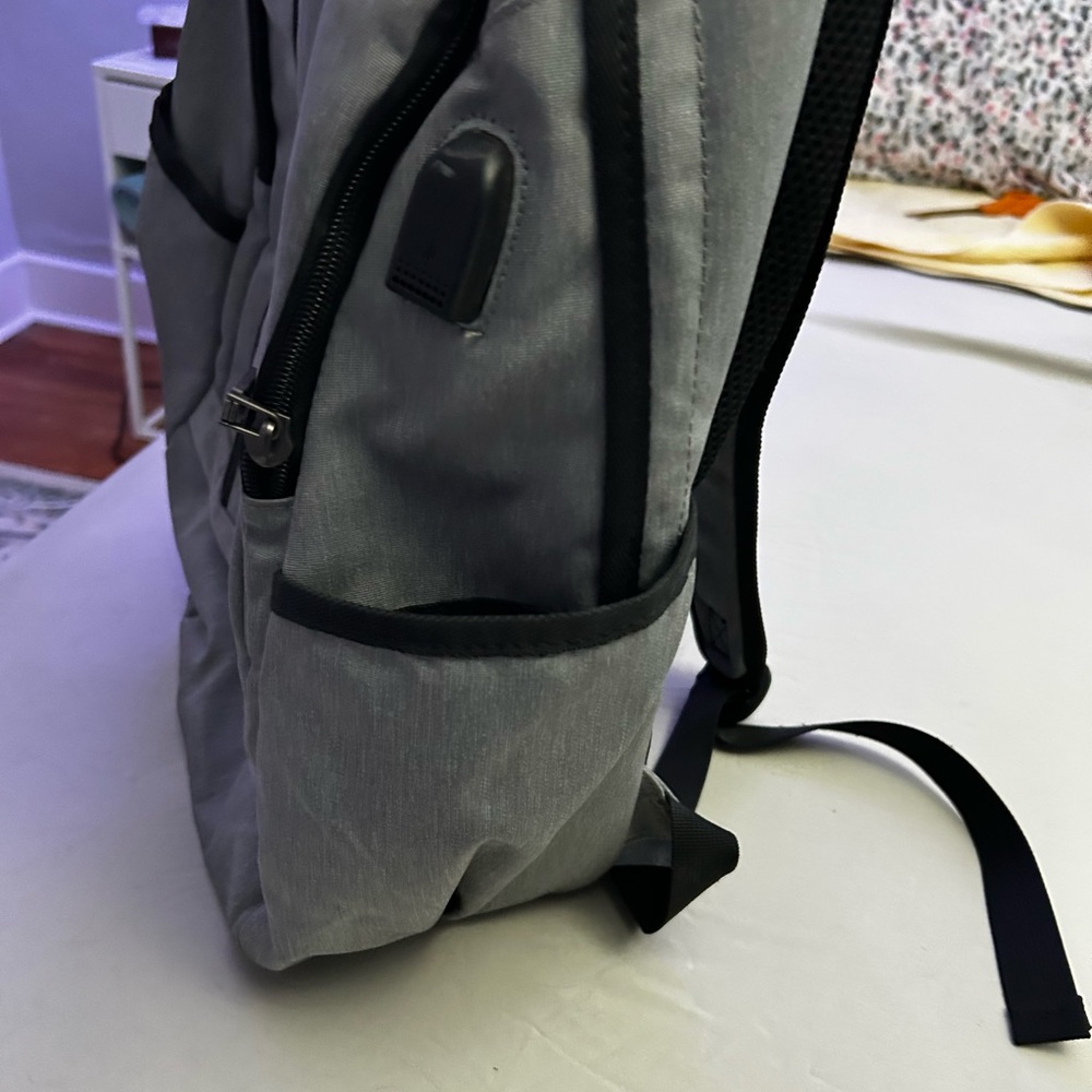 Gray Laptop Backpack - Picture 3 of 4